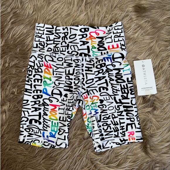 Athleta Pants - New Athleta Women's Pride High Waisted Elation Train Shorts size S